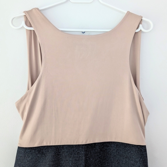 Maternity / Nursing Dark Navy and Cream Bodycon Dress - Lait De Poule Size XL - Picture 8 of 9